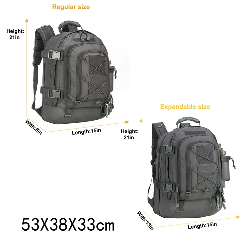 Tactical Backpack  Nylon Camping Man Rucksacks Large Capacity Waterproof Hunting Pack Sport Trekking Fishing Bag