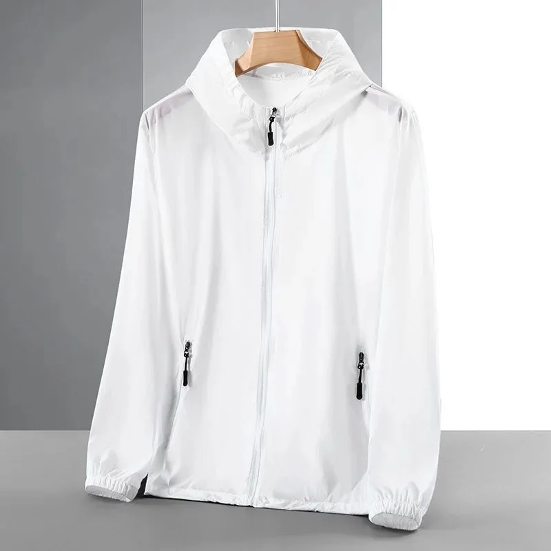 

2025 Новая модная ветровка с капюшоном, женская солнцезащитная куртка, куртка-бомбер на молнии, осеннее повседневное тонкое пальто, верхняя одежда