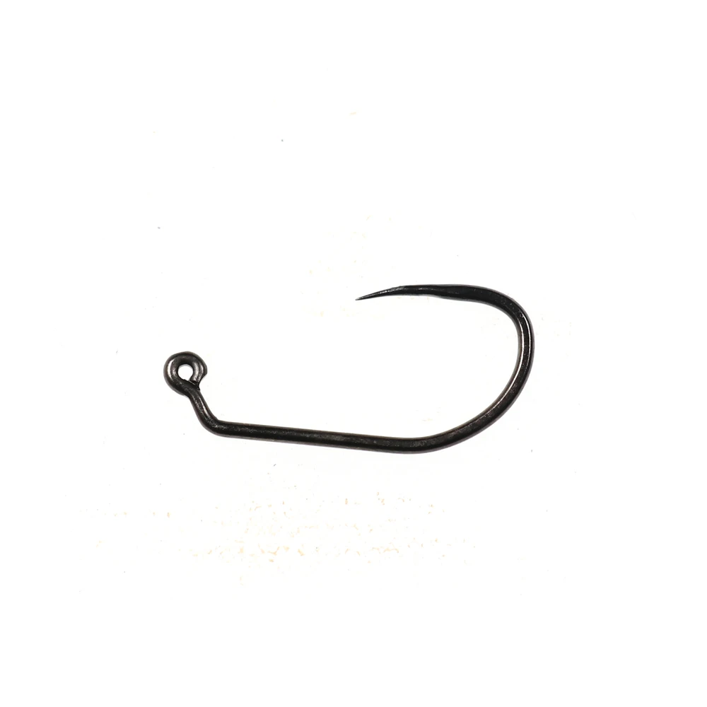 Bimoo 100PCS High Carbon Steel Barbless Jig Nymph Fly Tying Hook For Fast Sinking Wet Flies Nymphs Trout Fishing Lures Baits