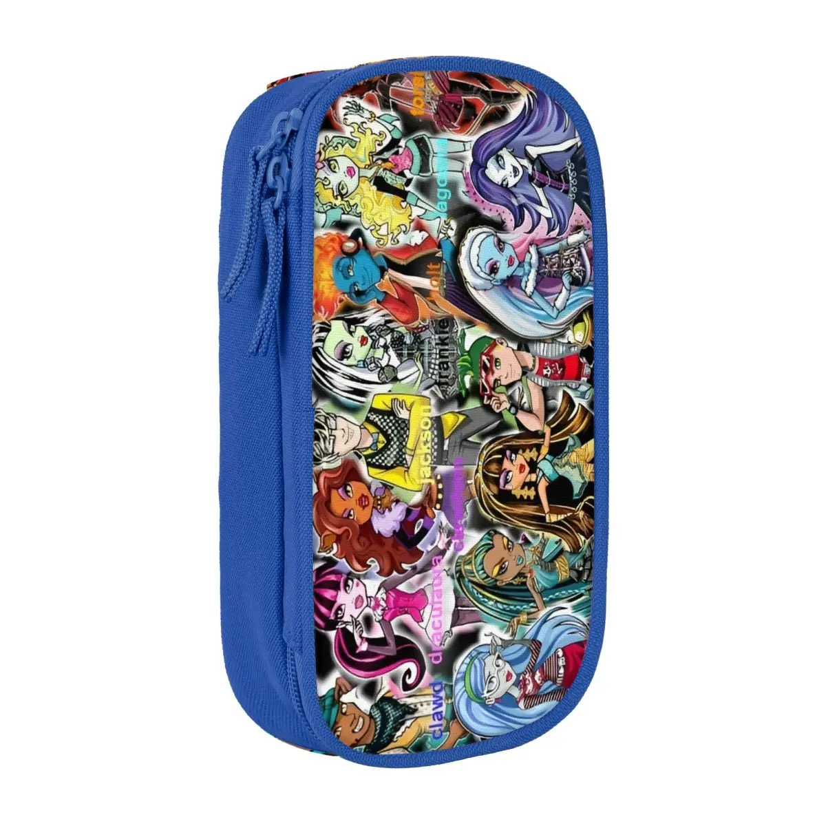 monstro alta personagem lapis case volta para a escola lapis cases dupla camada grande capacidade bolsa papelaria organizador 01