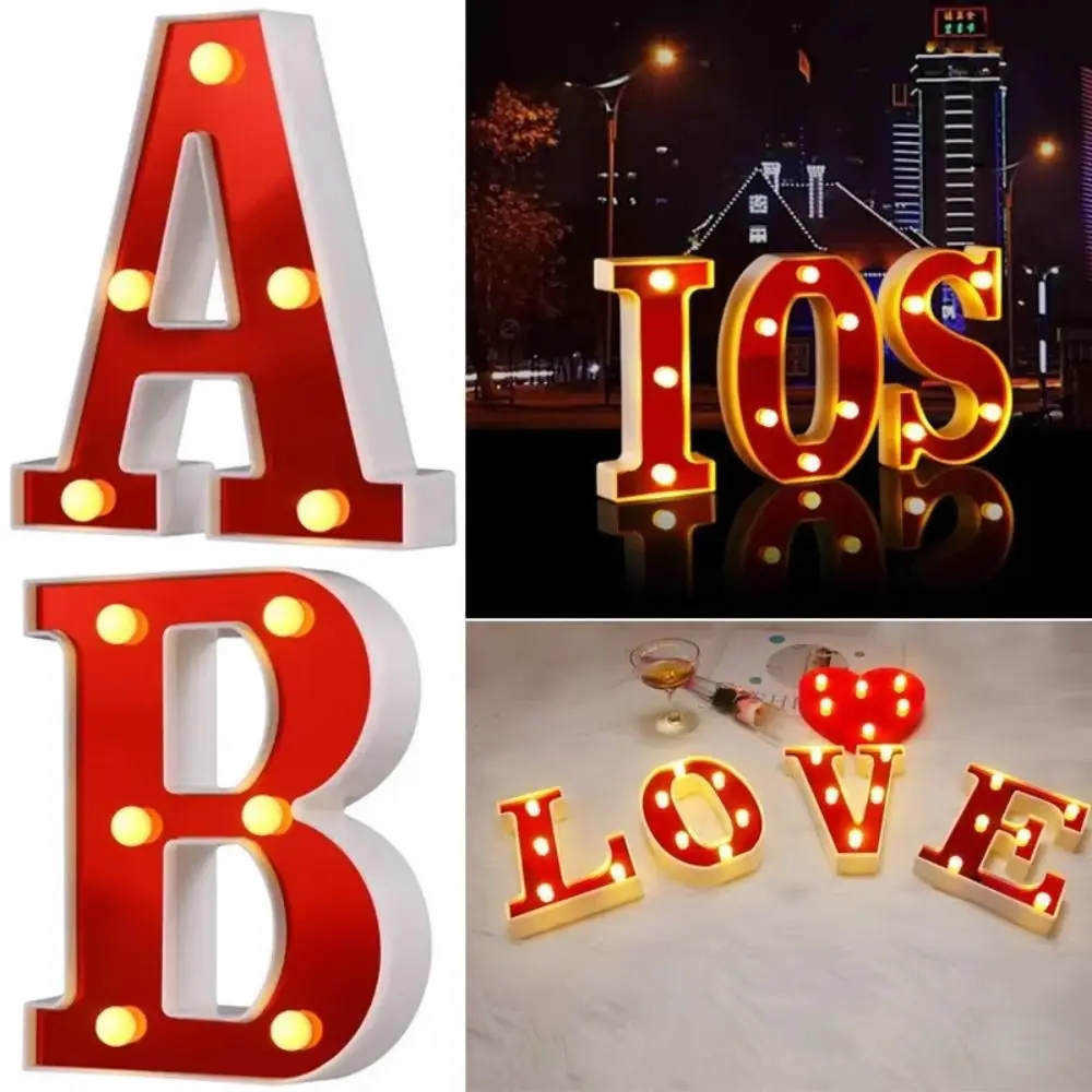 16cm Size LED Light Letters 26 English Letters Luminous Design Alphabet Lamp Red White Color LED Light Luminous Letters