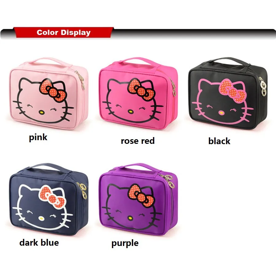 Hello Kitty Makeup Bag Waterproof and Convenient Cartoon Toilet Bag Travel Storage Bag Trendy Makeup Bag Travel Kit TS105