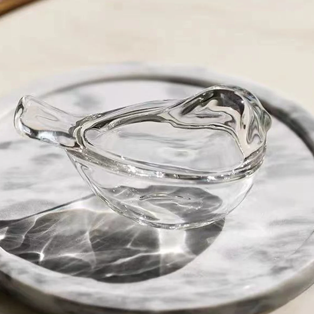 

Clear Bird Jewelry Box Organizer Heart Shaped Glass Bowl for Necklaces Rings Earrings Trinket Home Decor Storage