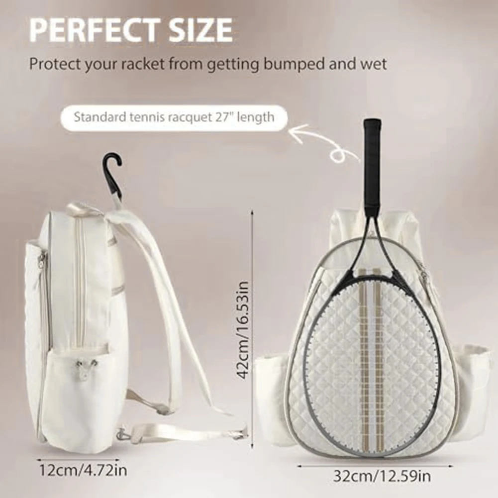 

Lightweight Waterproof Tennis Racket Bag - Doubles As A Sports Backpack Compatible With Pickleball & Badminton Gear