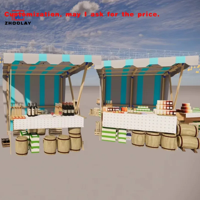 

custom.Out Door Kiosk Stands Mobile Outdoor Shop Multifunctional Sales Shelves Booth Rack Customized Kiosk