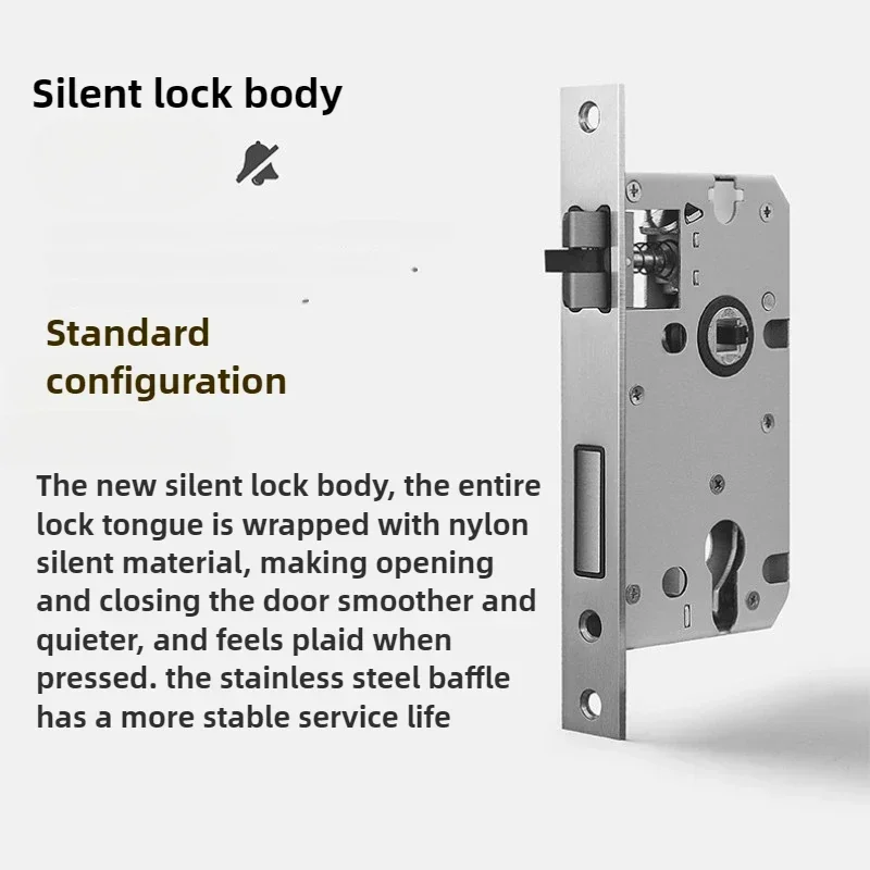 

New 2026 Ceramic Door Lock 58 Silent Magnetic Lock Indoor European Pastoral Style Zinc Alloy Material with Door Suction Hing