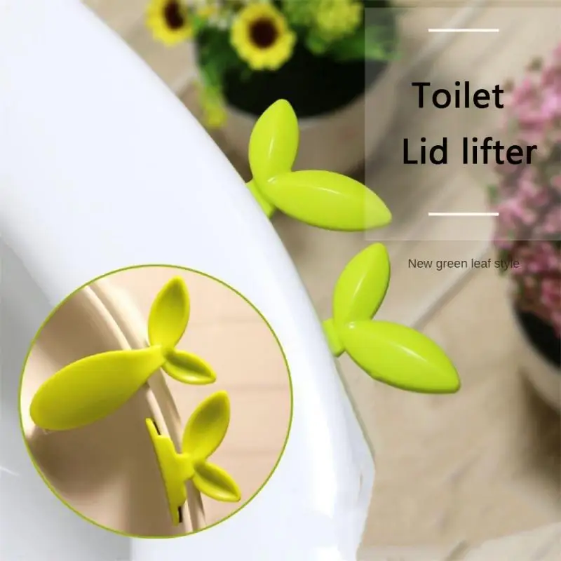 10/30/50PCS Lid Lifter Green Durable Bathroom Sit On The Toilet Handle Portable Household Toilet Flipper Cute Silica Gel Potty