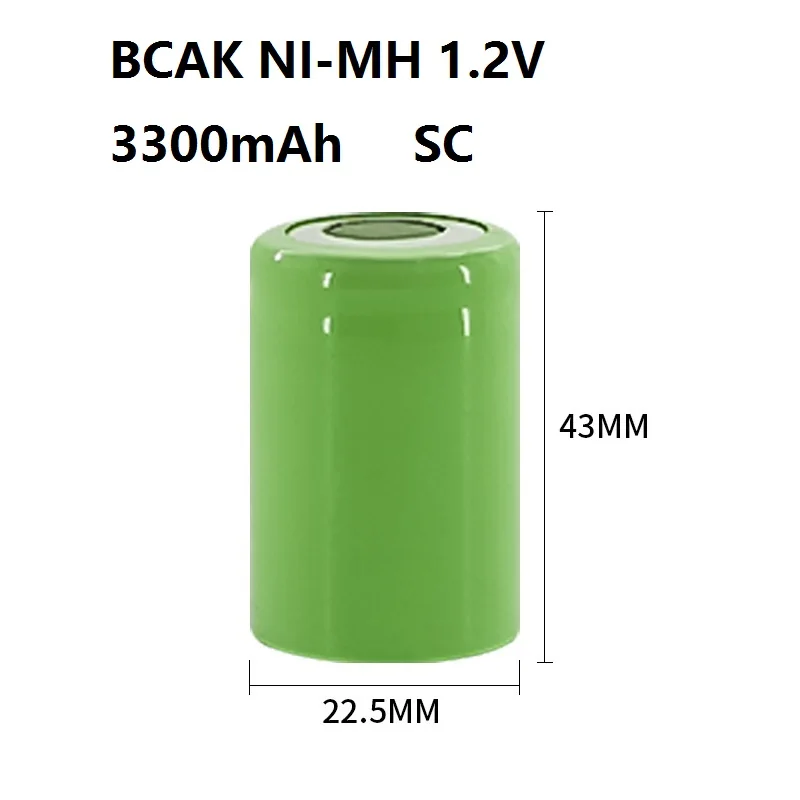 BCAK /Battery1-20/ PCS Universal SC Battery 1.2V 3300mah Rechargeable Battery with Label Power Tool Screwdriver Electric Drill