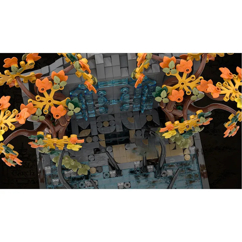 خواتم سحرية نموذج Moc قوالب بناء وحدات غامضة بوابة الغربية نموذج التكنولوجيا كتل عيد الميلاد لتقوم بها بنفسك لعبة هدايا البناء