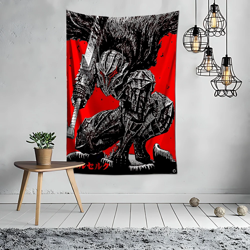 Banner con stampa digitale in poliestere con bandiera Anime Berserk da 3x5 piedi per decorazione di garage o porta esterna