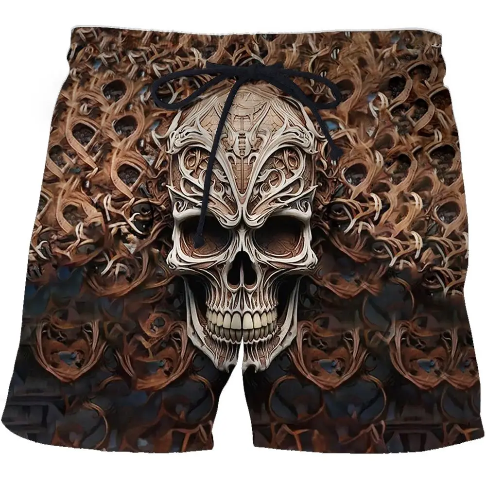 

Mens Summer Loose Cartoon Pants 3D Printed Casual Beach Sports Shorts