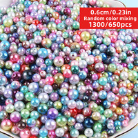 1300pcs/650pcs 6mm Acrylic Random color mixing Gradient Round Beads DIY Jewelry Making for Personal Style