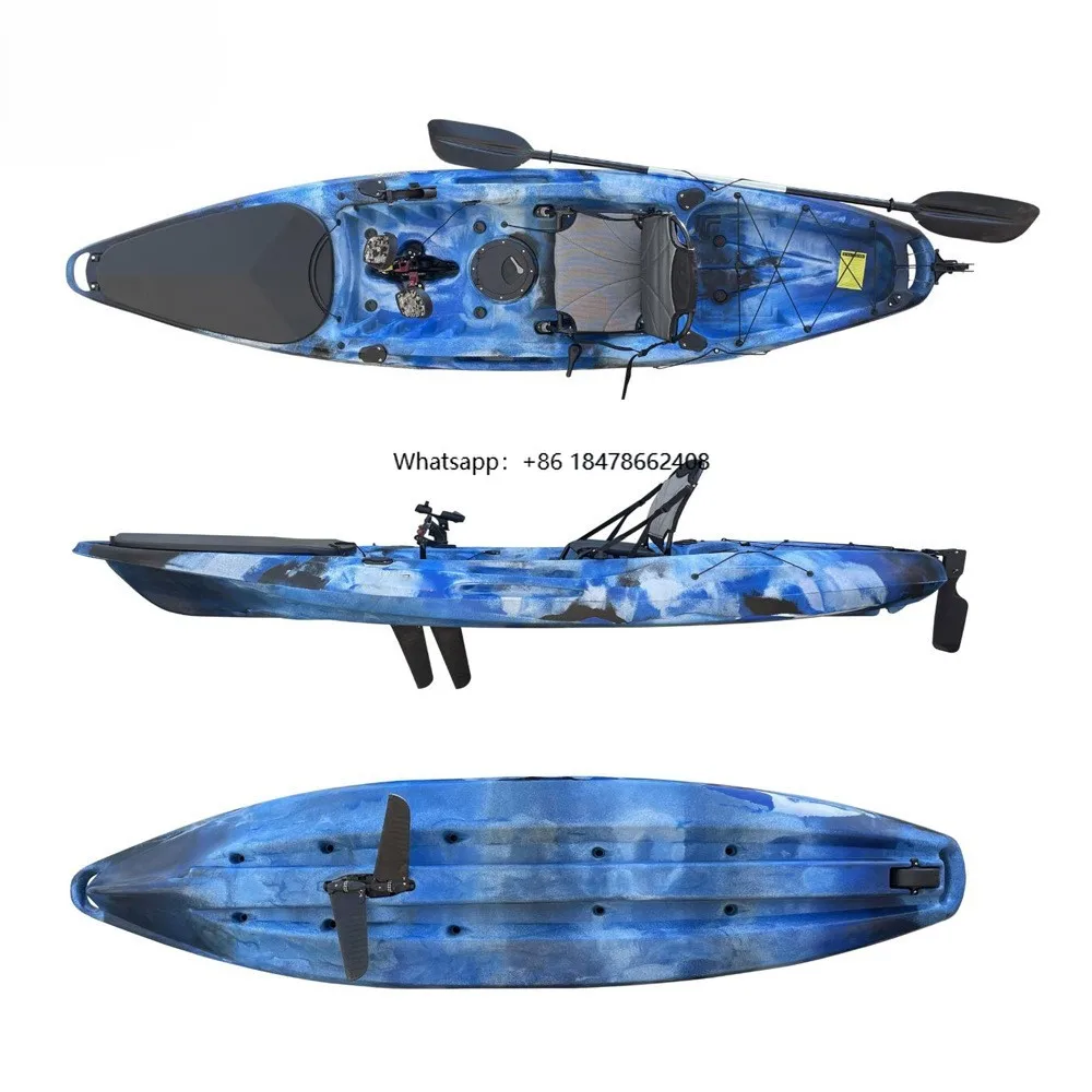 

2024 Hot Sale Single Water Pedal Kayak High Quality Fishing Boat with Optional Motor