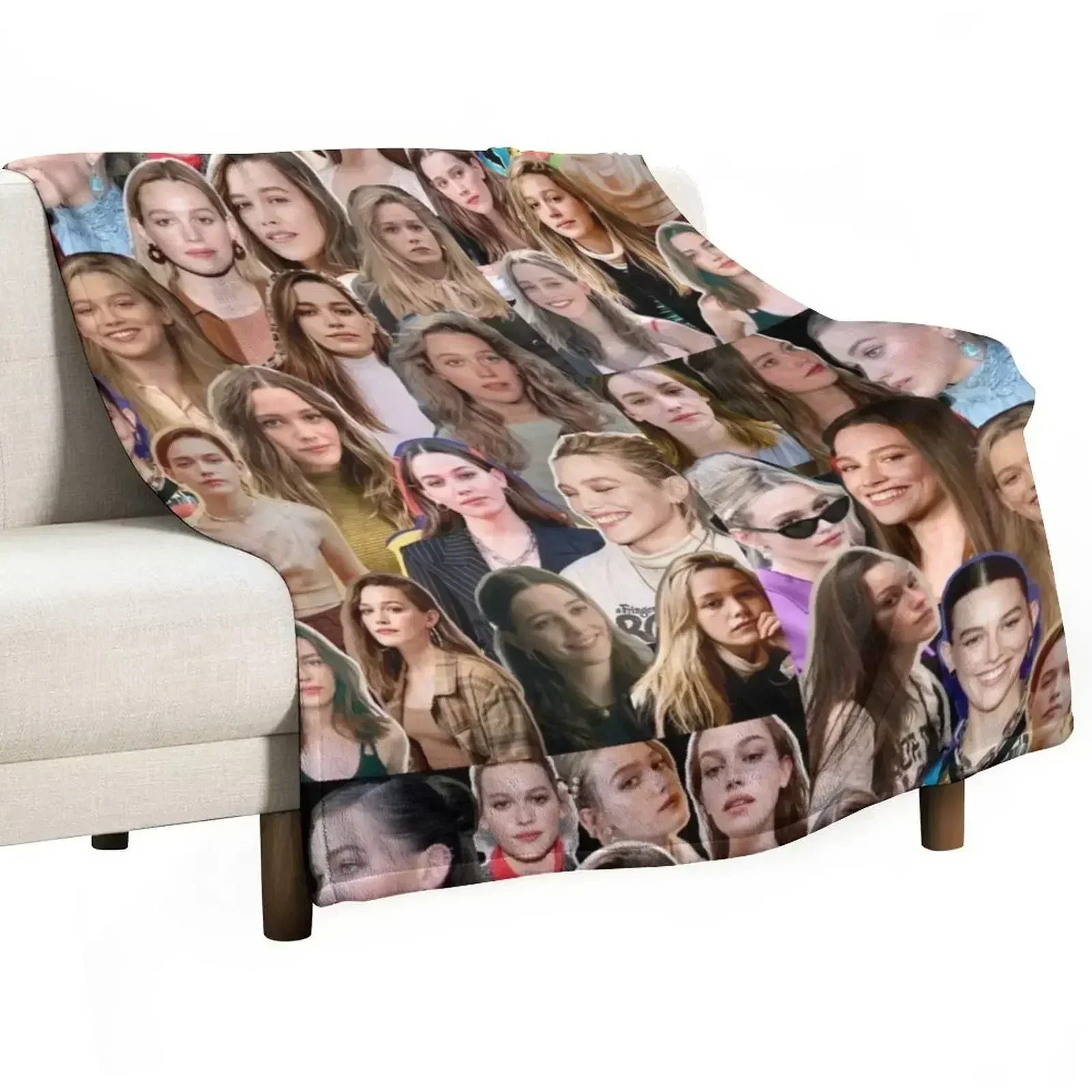 Victoria Pedretti collage Throw Blanket Nap Hairys Blankets