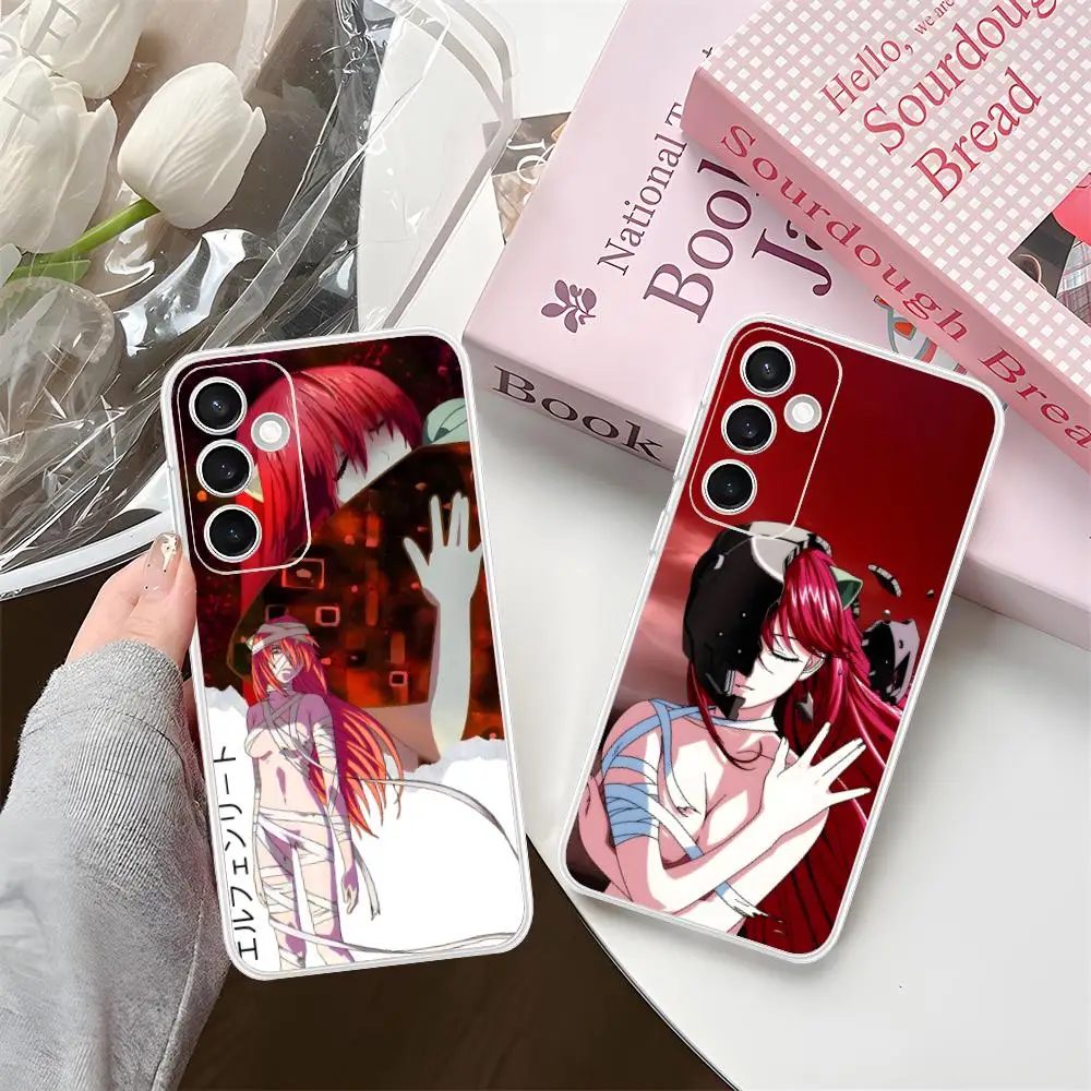 Elfen Lied Lucy Phone Case for Samsung Galaxy S25 S24 S23 S22 S21Plus FE Ultra Soft TPU Clear Shockproof Cover
