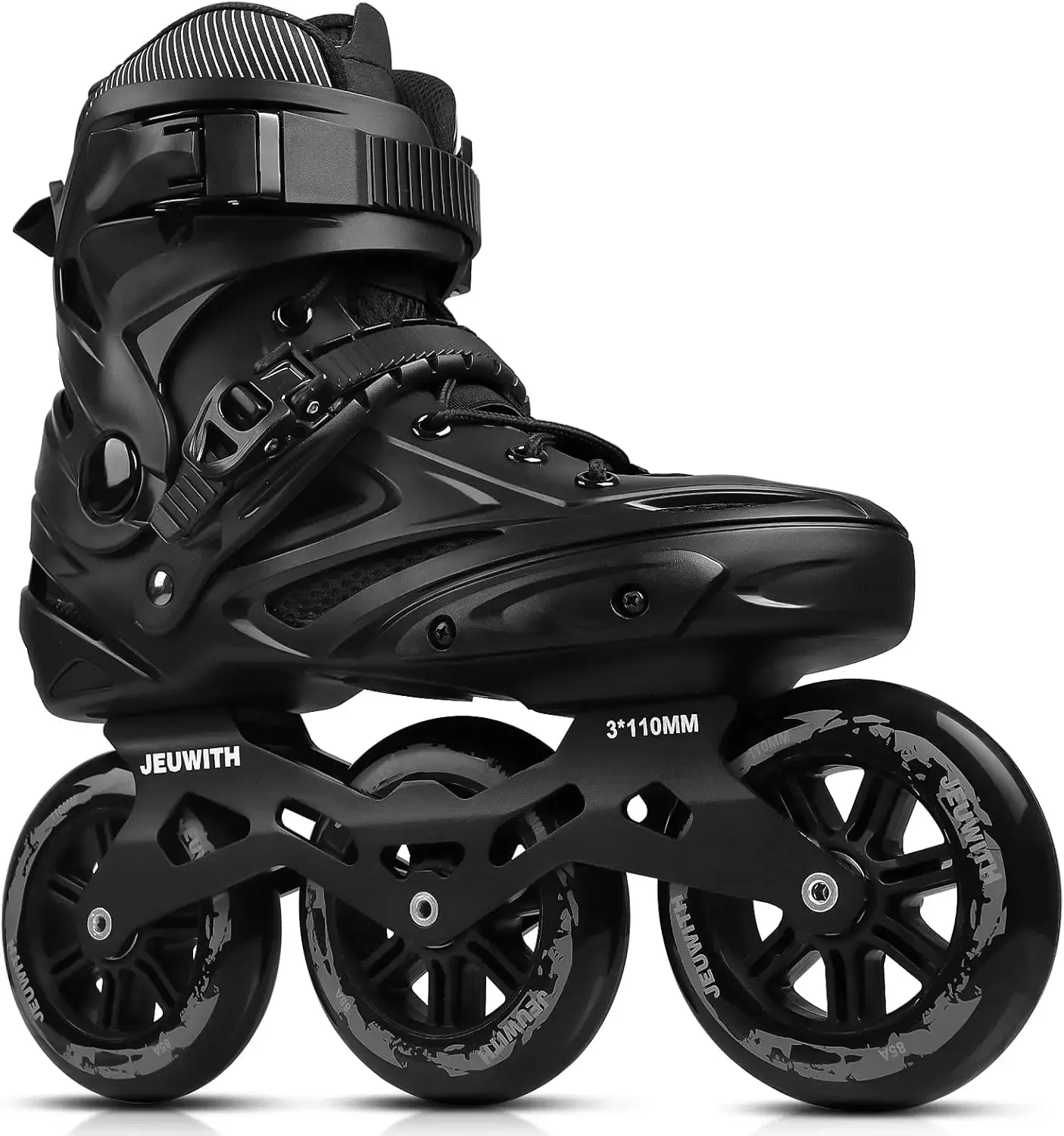 Skates, 3 Wheels 110mm Roller Skates Blades for Adult Women Men, Professional Outdoor Fitness Inline Speed Skates for Unisex