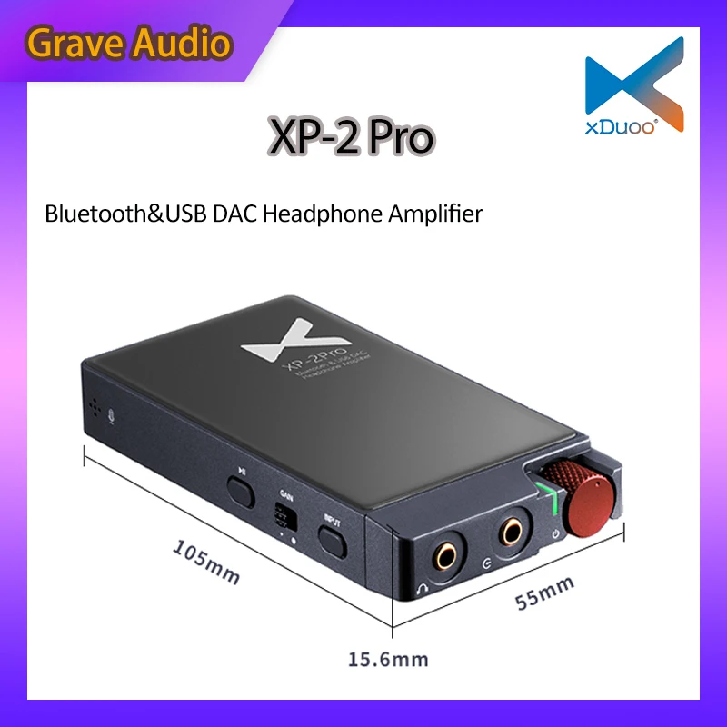 XDUOO XP-2 Pro Headphone Amplifier Bluetooth XP2pro USB DAC NFC LDAC XU208 Wireless HiFi Portable Support NFC Microphone Decoder