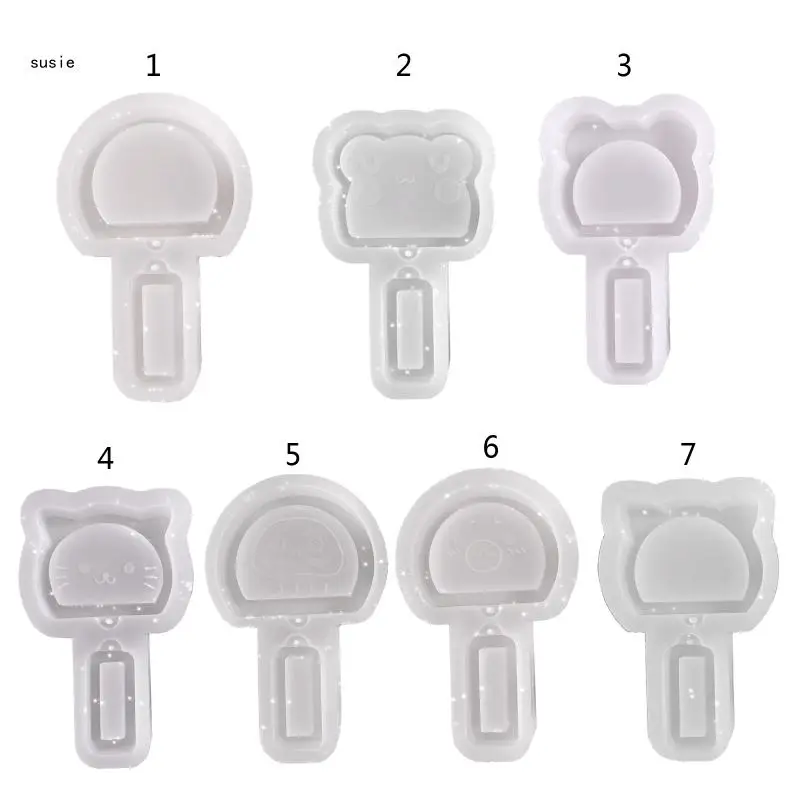 

X7YA Silicone Mold Epoxy for Cat for Frog Bear Casting Mold DIY Wind Keychain
