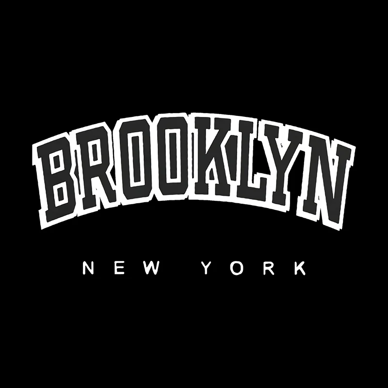 Brooklyn 1898 New York Patches for Clothing Heat Transfers Cartoon Stickers DIY T-shirts Hoodies Handbag Accessory Patch Gift