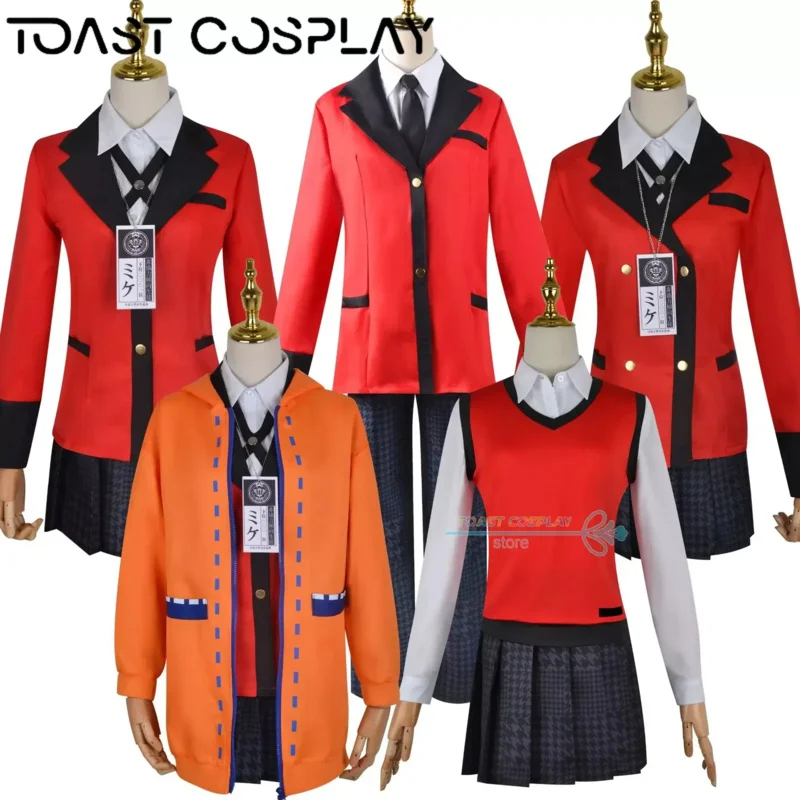 Anime Cosplay Costume Kakegurui-gioco d'azzardo forzato Jabami Yumeko Saotome Meari Midari Ikshima vestito Sexy donne abiti Cosplay