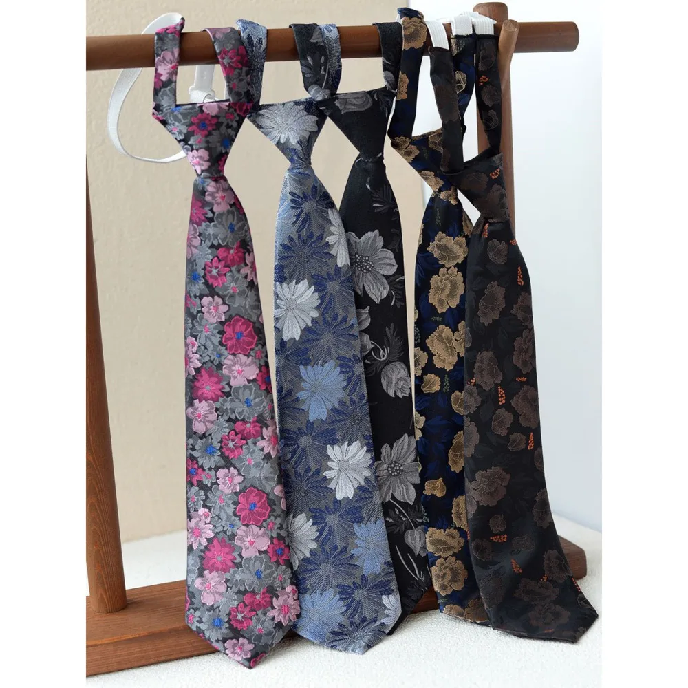 

New Pattern No Tie Casual Handsome Shirt Matching JK Accessories Elegant Jacquard College Style Striped