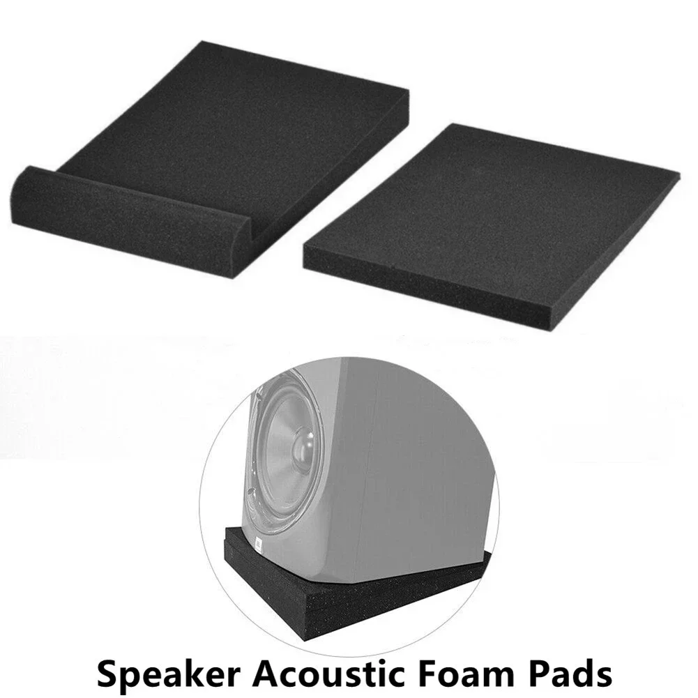 1Set Studio Monitor Speaker Acoustic Foam Isolator Pads Anti-Shock Anti-Skid Sponge Desktop Speakers Isolation Panels 33x20x4.5c