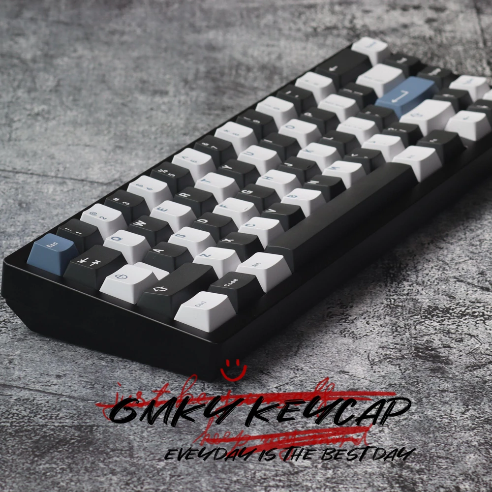 Imagem -04 - Gmky Arctic Contraste Cores Keycaps Cereja Perfil Duplo Tiro Abs Fonte Pbt Keycaps Abs Fonte para mx Interruptor Teclado Mecânico