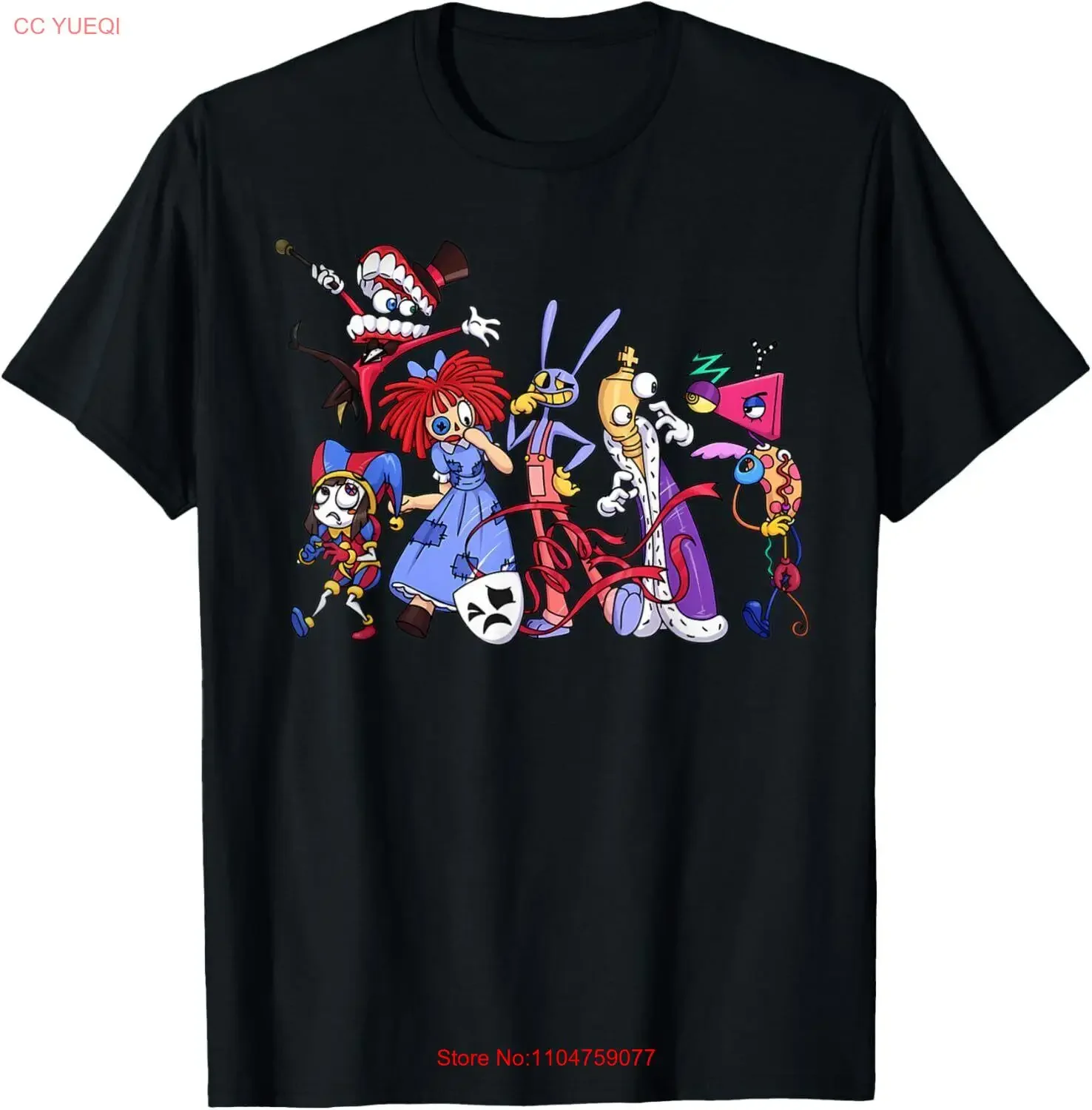 Amazing Circus Digital Cute Costume T Shirt  vintage Washed homme graphic fashion Unisex Breathable streetwear