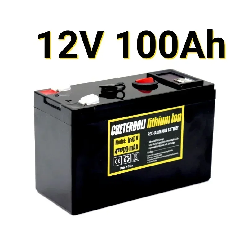 

12V Battery 100Ah 18650 Lithium Battery Pack Rechargeable Battery for Solar Energy Electric Vehicle Battery+12.6v3A Charger