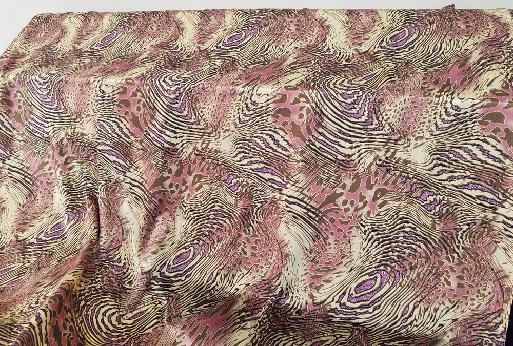 58" breit | 2 Meter | 5 Meter | Satinstoff Charmeuse weicher Schal DIY Material afrikanisches Patchwork Leopardenmuster – Detail 16