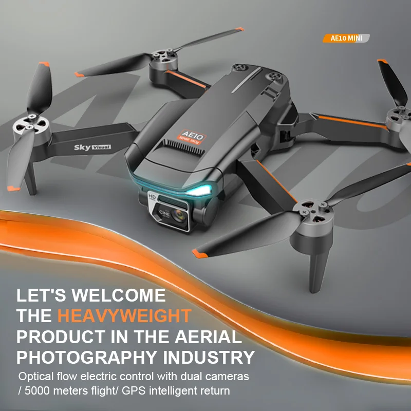 

New AE10 Mini Drone 8k Professional Camera Gps Quadcopter Pressure Fixed Height 3km Transmission Range Weight 172g Toy Gift