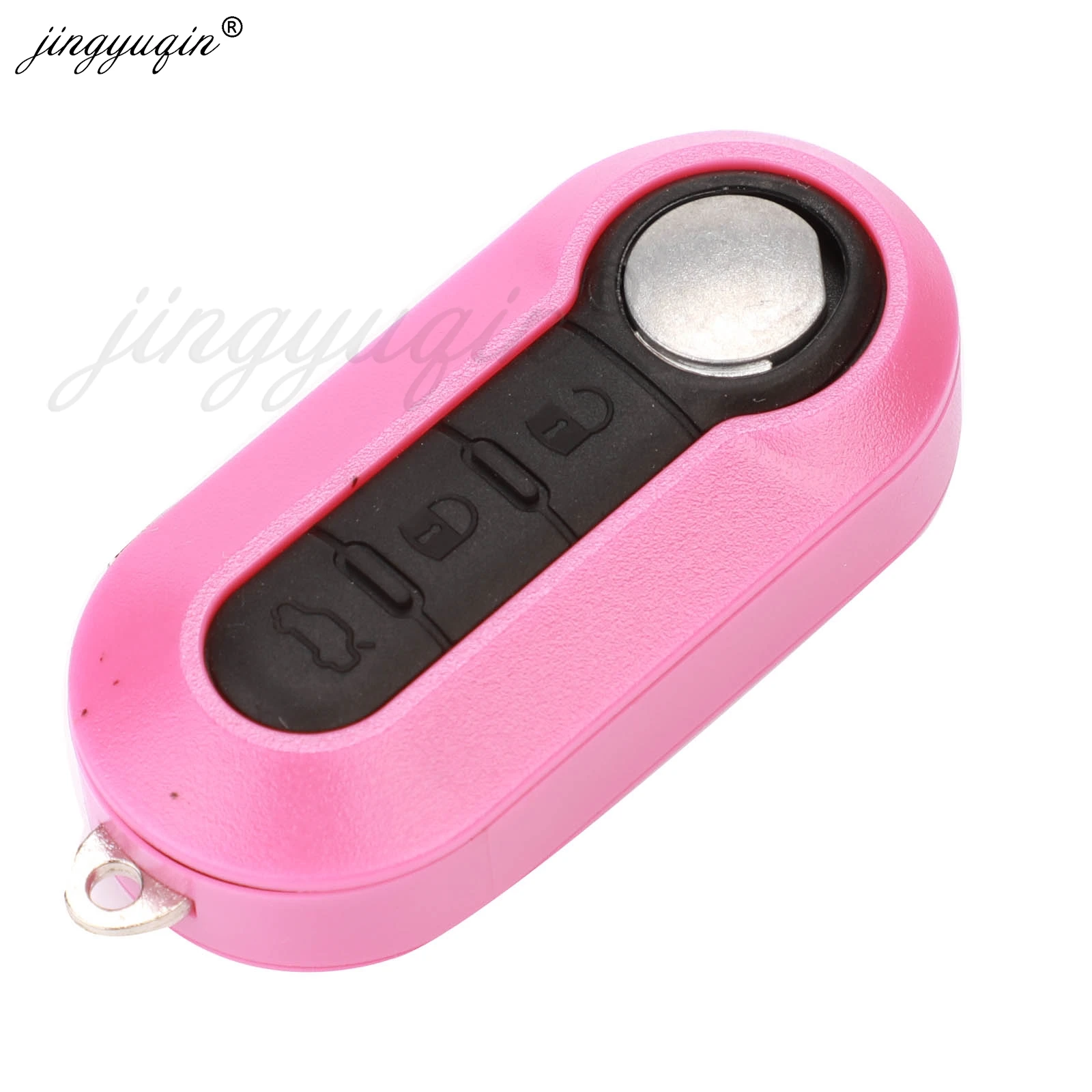 jingyuqin Colorful 3 Buttons Flip Remote Key COMBO Case Shell for FIAT 500 Panda Punto Bravo Car Alarm Keyless Entry Fob Cover