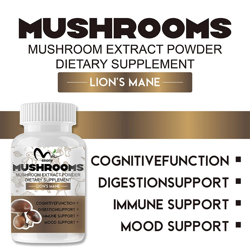 Shilajit Mineral Supplements and Lions Mane Cordyceps Reishi - Brain Supplement for Memory and Focus Relief Stress Better Mood