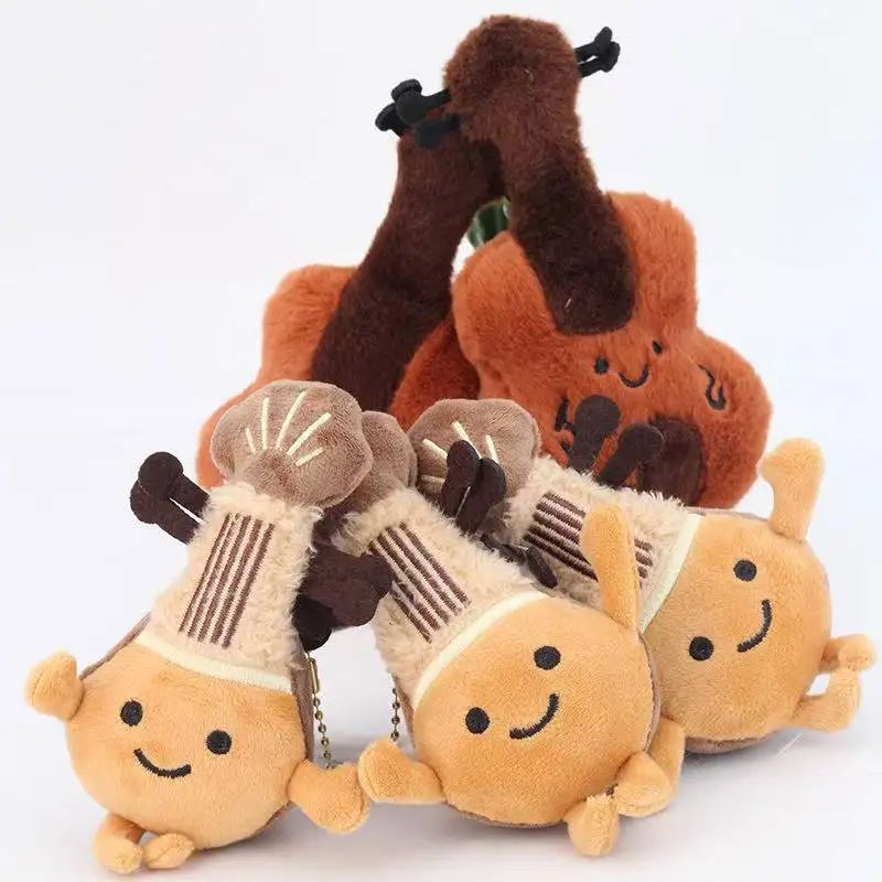 Dernière guitare Pipa sac à dos porte-clés pendentif Kawaii peluche poupée dessin animé Anime cadeau pour amis mignon et amusant noël