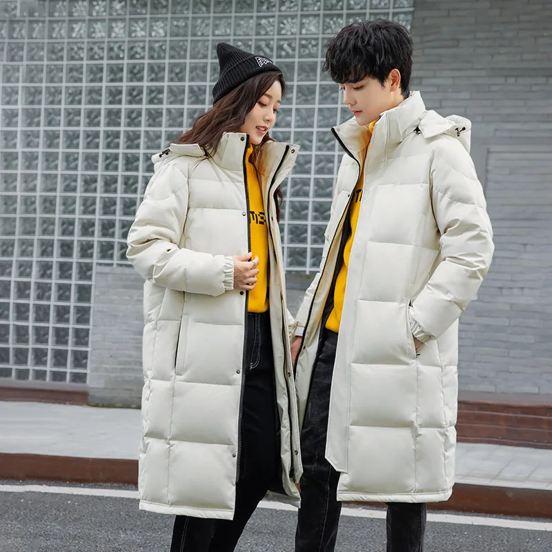 Jaket Bulu Gaya Panjang Trendi Musim Dingin untuk Luar Ruangan, Tahan Angin, Bernapas, Hangat, Berkualitas Tinggi, Jaket Bulu Serbaguna untuk Pasangan