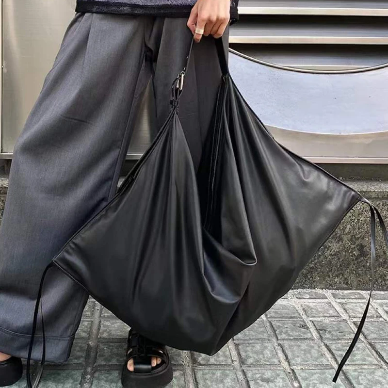 Large Capacity Hobos Bags For Women Luxury Designer Handbag Purse 2024 New In Fashion Tassel Decoration Black Underarm Shoulder