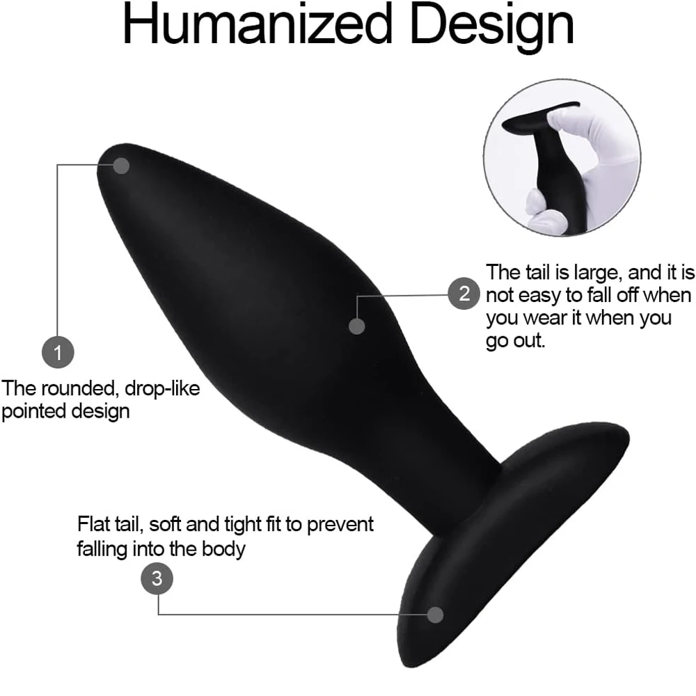 男性と女性のためのアナルプラグ,膣付き医療機器,3サイズ