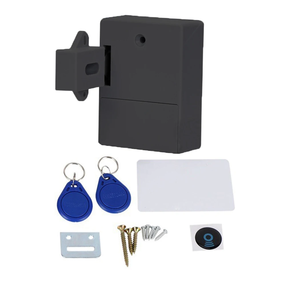 قفل خزانة إلكتروني بموجات الراديو قفل إلكتروني مستشعر ذكي قفل RFID مخفي DIY قفل RFID لخزانة درج خشبي