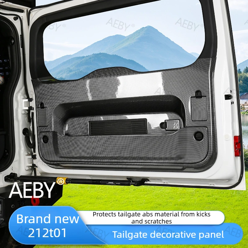 

AEBY For BAIC 212 T01 Rear tailgate trunk decoration,Carbon fiber style appearance,Anti-scratch decal,Car decorative parts