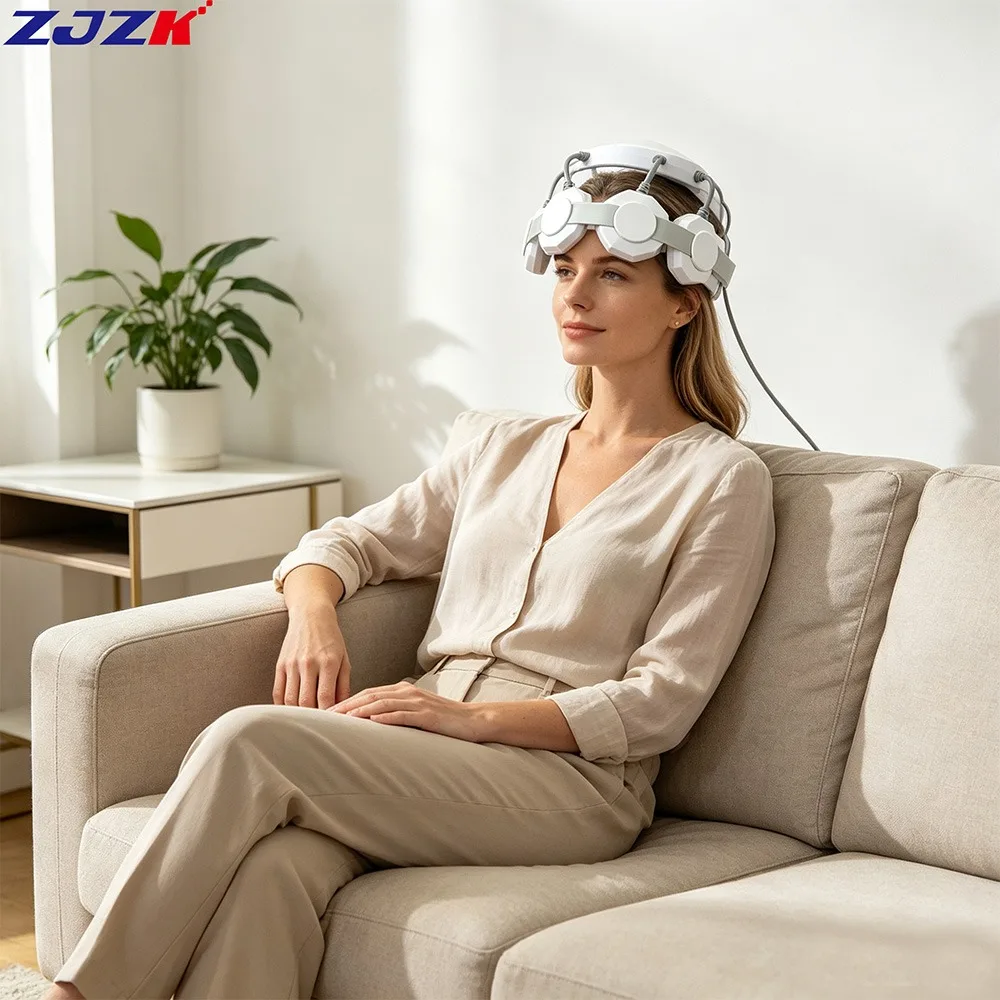 ZJZK Portable Household RTMS Transcranial Magnetic Stimulator 40Hz Brain Stimulation Device For Autism Neurological Disorders