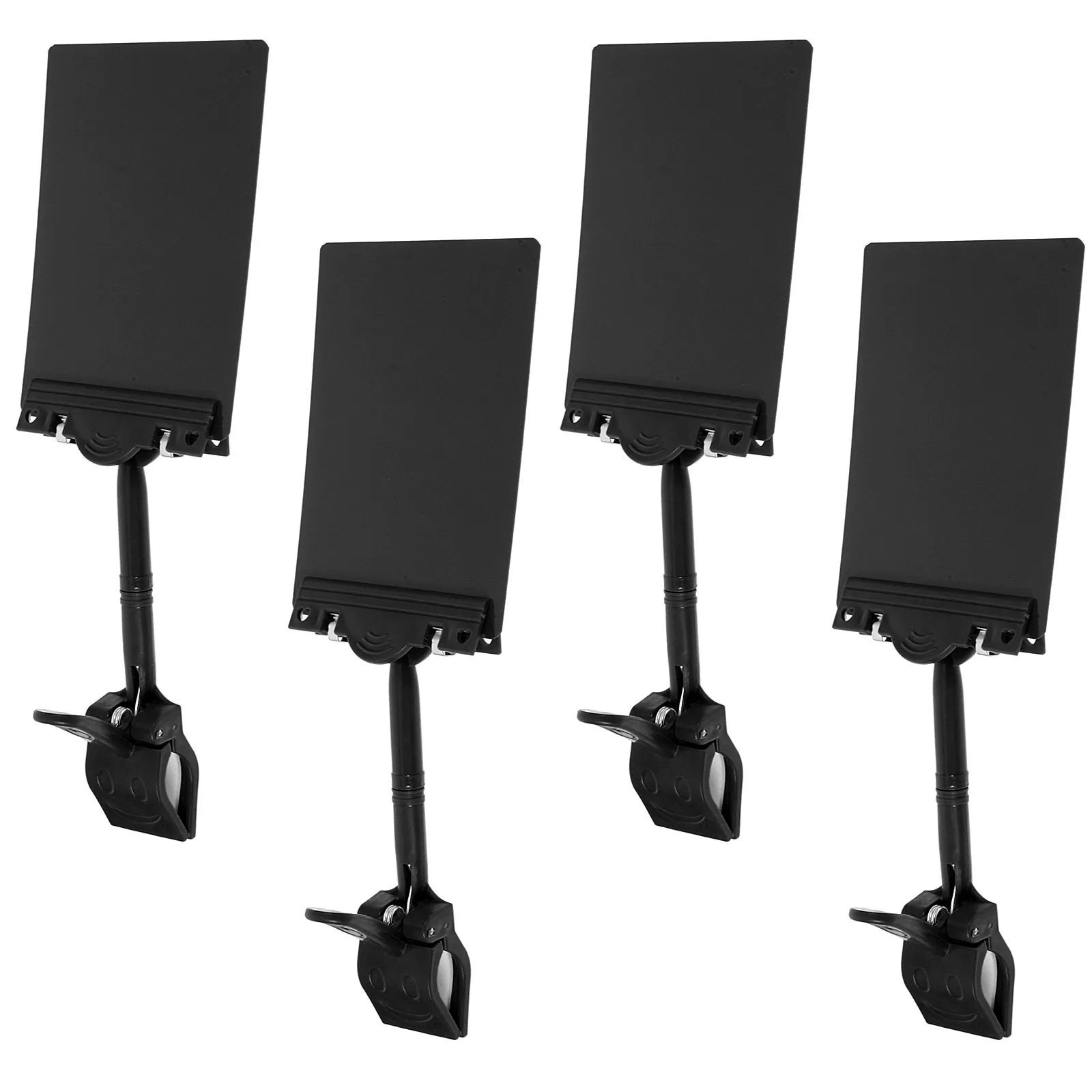 4Pcs Stylish Black Clip-on Erasable Supermarket Price Signs Writable Plastic Retail Display Tags for Store Shelf Basket