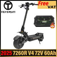 2025 Newest TEVERUN Fighter Supreme+ 7260R V4 2500W*2 Dual Motor 72V 60Ah Battery 4inch Display 4Pistons Brake 13inch
