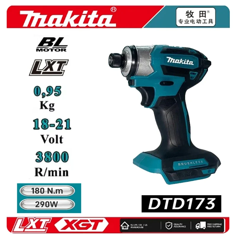 

18V Makita Battery DTD173 Cordless Screwdriver Electric Key Wrench Torque Toos Impact Gun Power Tools Wireless Drill