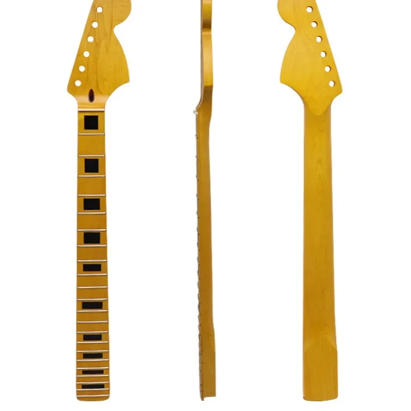 

big head yellow 6 strings 22 frets matte yellow square guitar handle DIY professional modified electric guitar neck