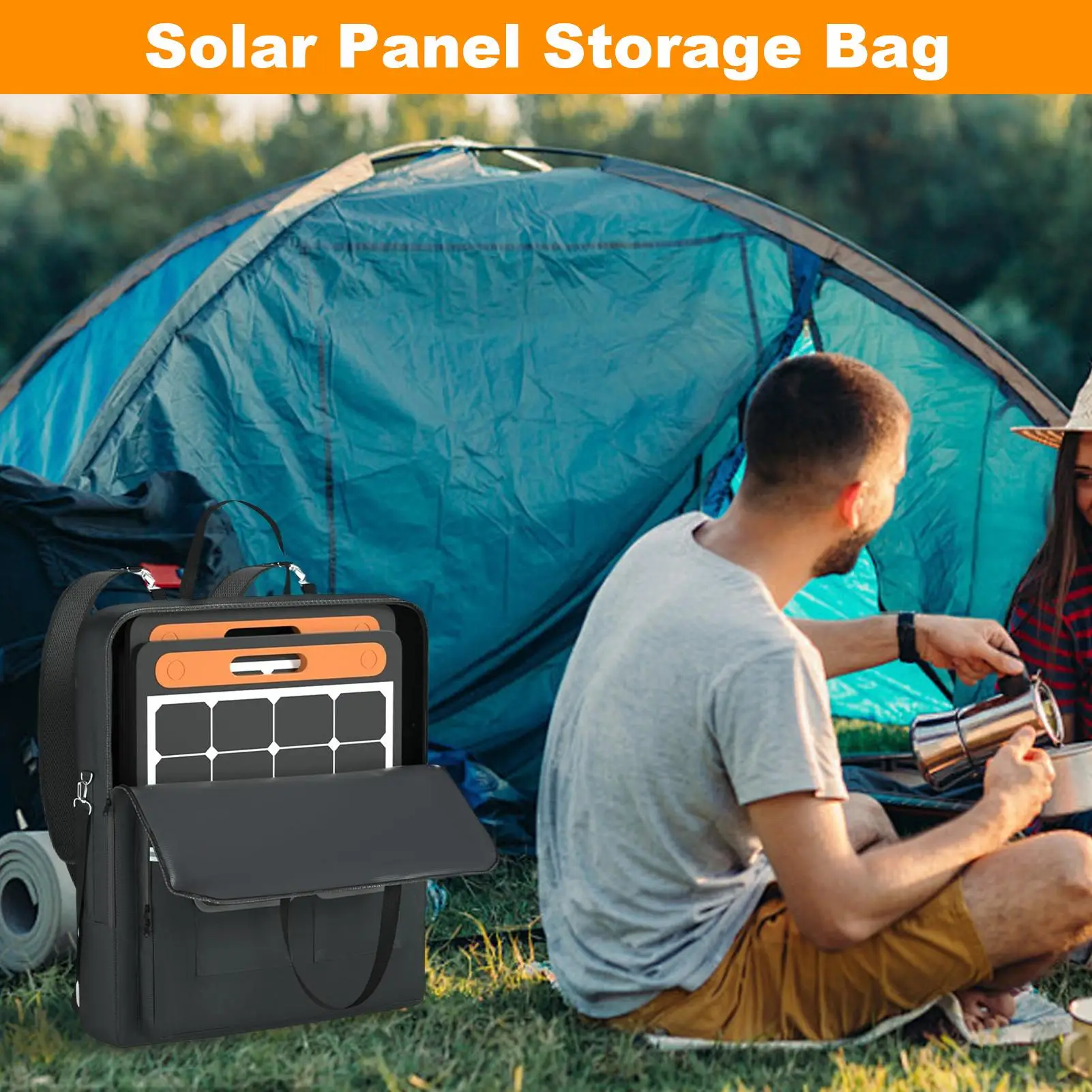 Solar Panel Outdoor Bag Double-Layer Travel Solar Panel Bag 100W 100X 200W Protector Outdoor Sports Organizer for Wireless