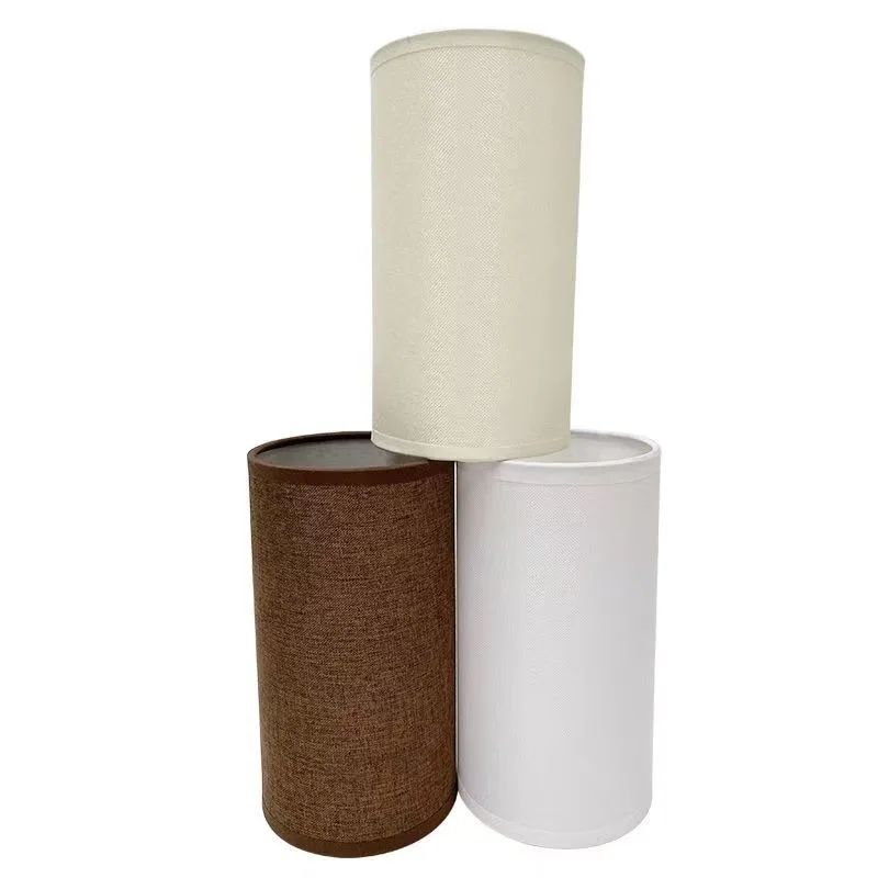 White Lamp Shade, Barrel Cloth Small Lampshade for Table Lamp and Floor Light, 6x10x7.5