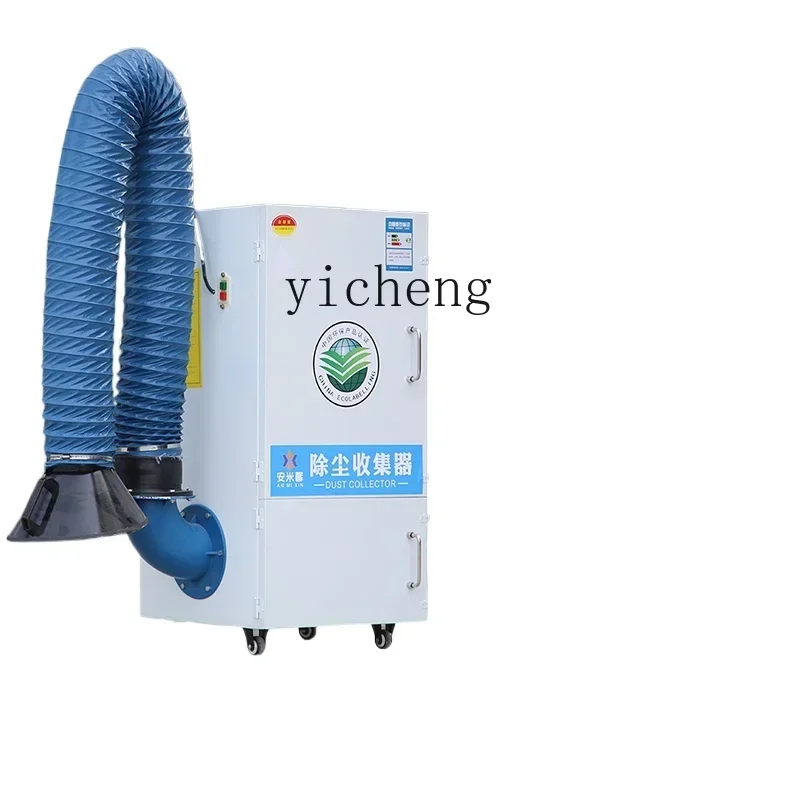 

strong mobile industrial grinding and polishing dust collector pulse vibration bag dust environmental protection equipment