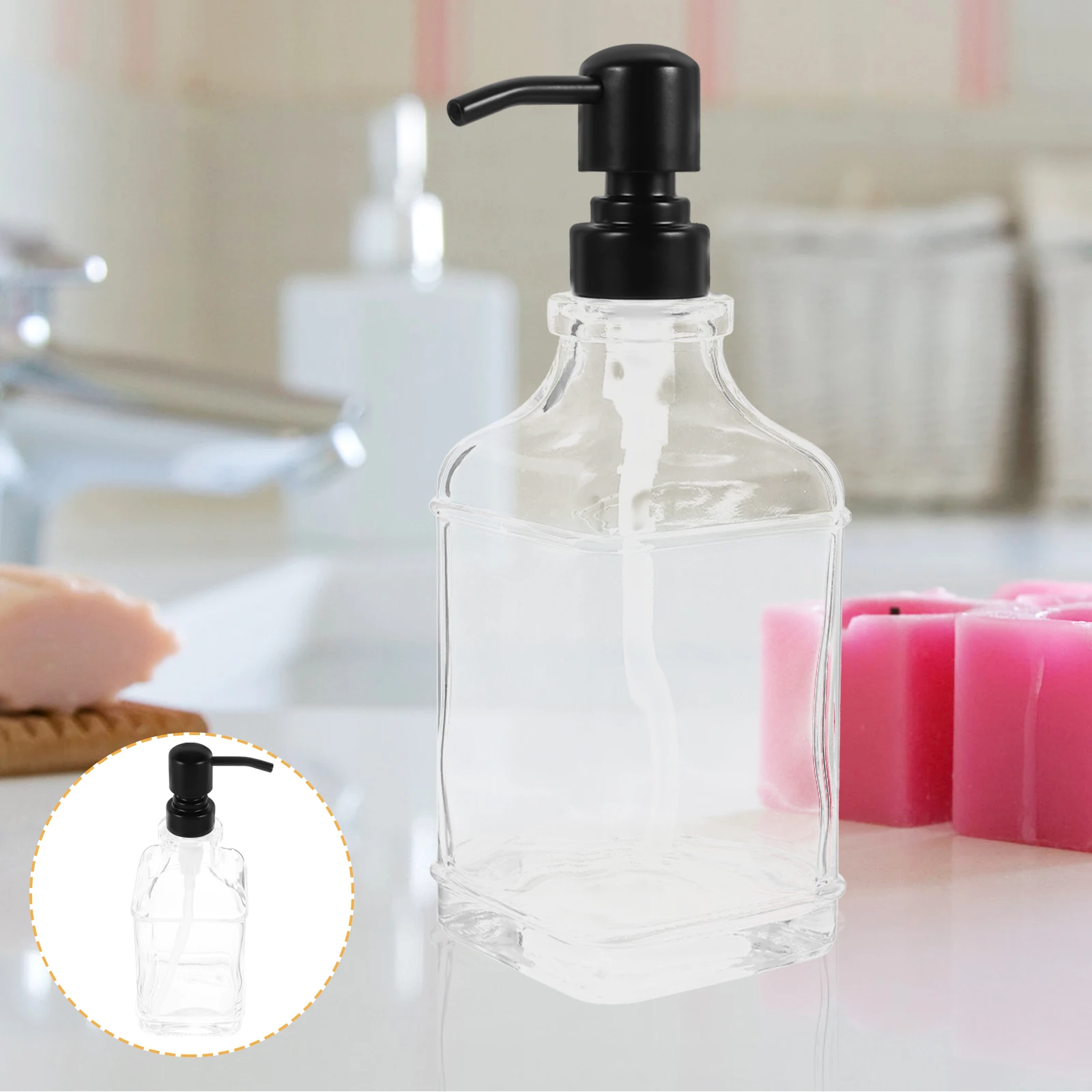

Empty Bottle of Soap Dispenser with Pump Bottles for Liquids Lotion Bathroom Hand Shampoo Conditioner