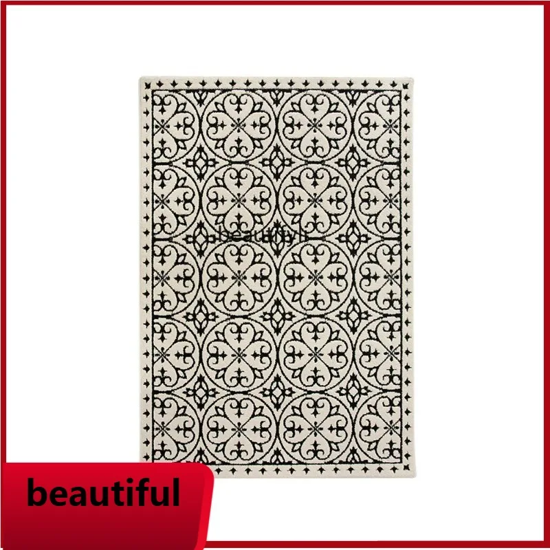 

F132 Living room carpet French retro waterproof antibacterial and dirty-resistant sofa pad does not shed hair bedside blanket