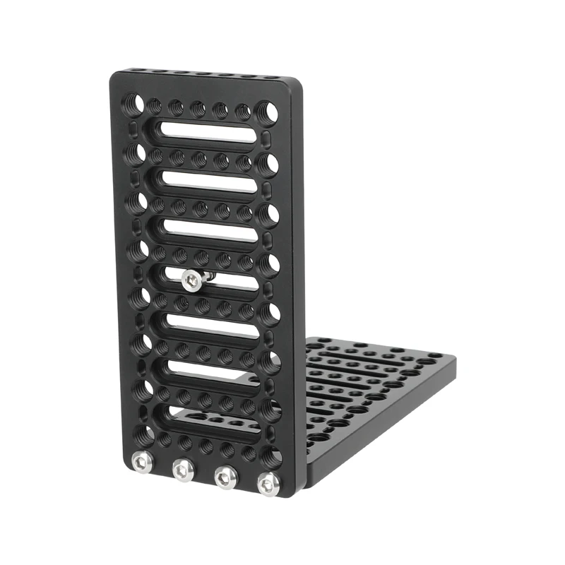 CAMVATE L-Shaped Cheese Plate Extension Mounting Platform with ARRI Accessory Mounts For Monitor Camera Cage Rig Baseplate